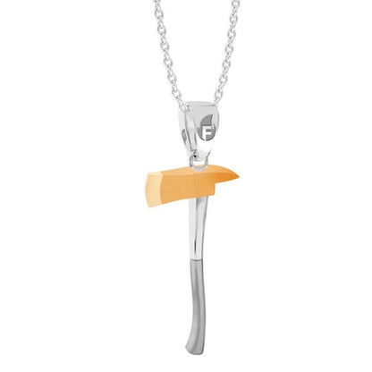 Axe Necklace Two-Toned Stainless Steel and Rose Gold