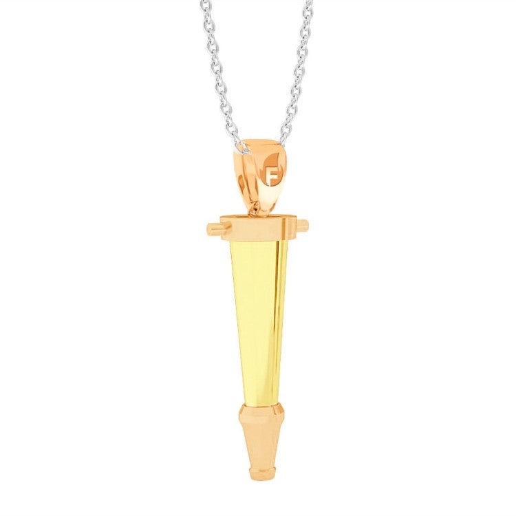 Nozzle Necklace Two-Toned Yellow Gold and Rose Gold