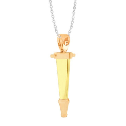 Nozzle Necklace Two-Toned Yellow Gold and Rose Gold